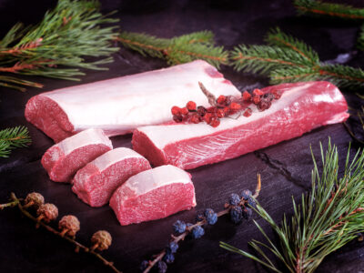 Jelen sika - hřbet bez kosti